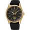 SEIKOSeiko SUR560P1 Men's Quartz Watch, Black Dial, Gold - Tone Stainless Steel Case, Black Silicone StrapWATCHESEcecile