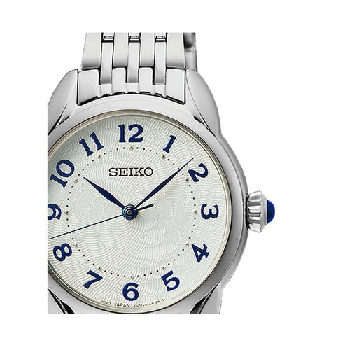 SEIKOSeiko SUR561P1 Women's Quartz Watch, White Dial, Stainless Steel BraceletWATCHESEcecile