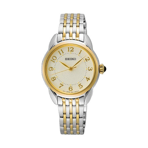 SEIKOSeiko SUR562P1 Women's Quartz Watch, Gold Dial, Two - Tone Stainless Steel BraceletWATCHESEcecile
