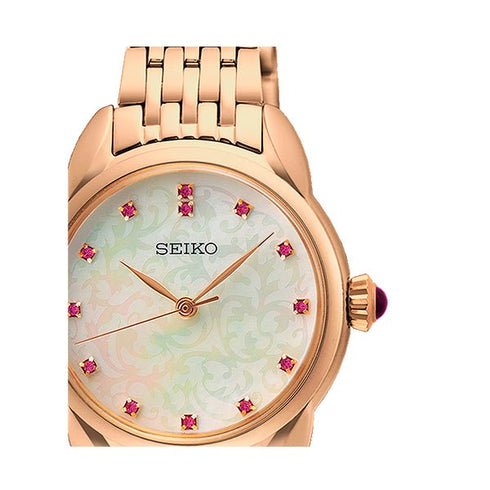 SEIKOSeiko SUR564P1 Women's Quartz Watch, Mother of Pearl Dial, Rose Gold Stainless Steel BraceletWATCHESEcecile