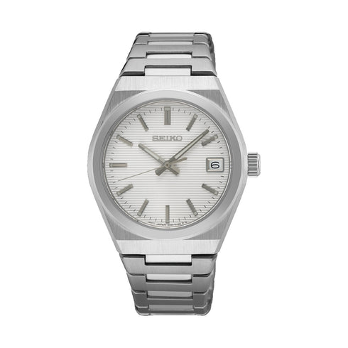 SEIKOSeiko SUR573P1 Women's Quartz Watch, White Dial, Stainless Steel BraceletWATCHESEcecile