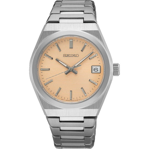 SEIKOSeiko Women's Quartz Watch SUR577P1 - 34mm Stainless Steel Case, Light Orange Dial, Sapphire CrystalWATCHESEcecile