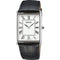 SEIKOSeiko SWR049P1 Men's Quartz Watch – Silver Rectangular Case, Black Leather StrapWATCHESEcecile