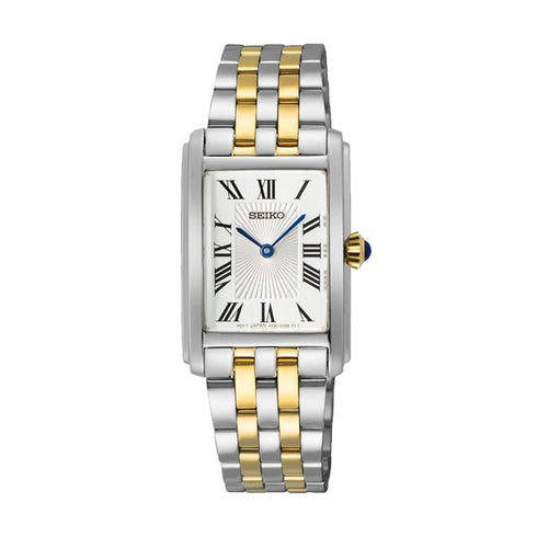 SEIKOSeiko SWR087P1 Women's Quartz Watch - White Dial, Two - Tone Stainless Steel BraceletWATCHESEcecile
