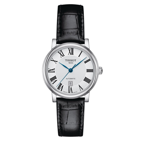 TISSOTTissot Carson Premium Automatic Lady T1222071603300 – Silver Dial, Black Leather StrapWATCHESEcecile