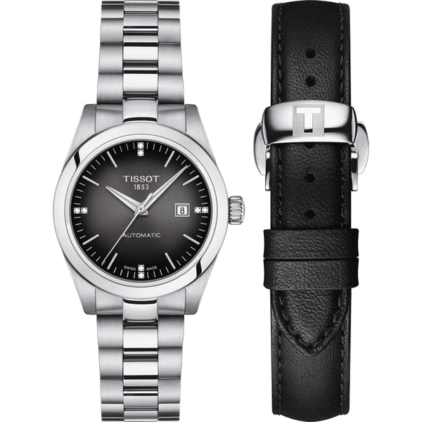 TISSOTTissot T - My Lady Automatic T1320071106600 - 29.3mm Stainless Steel Watch with Diamond Accents and Grey DialWATCHESEcecile