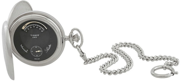 TISSOTTissot T - Pocket Satellite Mechanical Pocket Watch - Black Dial, Palladium - Plated Brass CaseWATCHESEcecile
