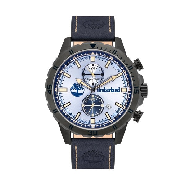TIMBERLANDTimberland Dunford TBL16003JYU/08 Men's 46mm Blue Dial Quartz Watch, Leather StrapWATCHESEcecile