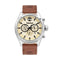 TIMBERLANDTimberland Ashmont TBL16062JYS/14 Men's 46mm Beige Dial Quartz Watch, Brown Leather StrapWATCHESEcecile