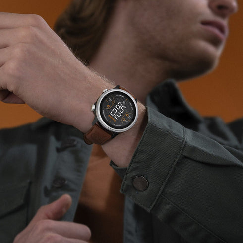 TIMBERLAND SMARTWATCHTimberland Trail Force Smartwatch Set TDIGB0064501 - SET – Black Case, Interchangeable Brown Leather and Black Silicone StrapsWATCHESEcecile
