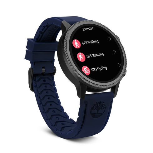 TIMBERLAND SMARTWATCHTimberland Trail Force S1 GPS Smartwatch TDIGB0064502 – Gray Case, Blue Silicone StrapWATCHESEcecile