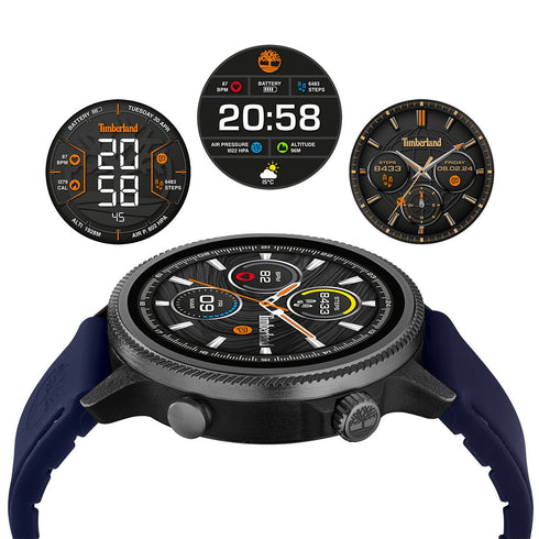 TIMBERLAND SMARTWATCHTimberland Trail Force S1 GPS Smartwatch TDIGB0064502 – Gray Case, Blue Silicone StrapWATCHESEcecile