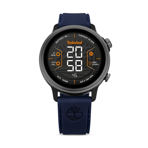 TIMBERLAND SMARTWATCHTimberland Trail Force S1 GPS Smartwatch TDIGB0064502 – Gray Case, Blue Silicone StrapWATCHESEcecile