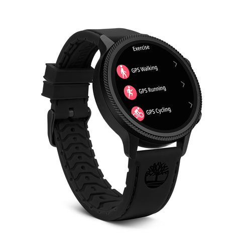 TIMBERLAND SMARTWATCHTimberland Trail Force S1 GPS Smartwatch – Black Case, Black Silicone StrapWATCHESEcecile