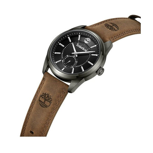 TIMBERLANDTimberland TDWGA0029703 Northbridge Men's Watch – 45mm Grey Stainless Steel Case, Brown Leather Strap, Black Dial, 5 ATM Water ResistanceWATCHESEcecile