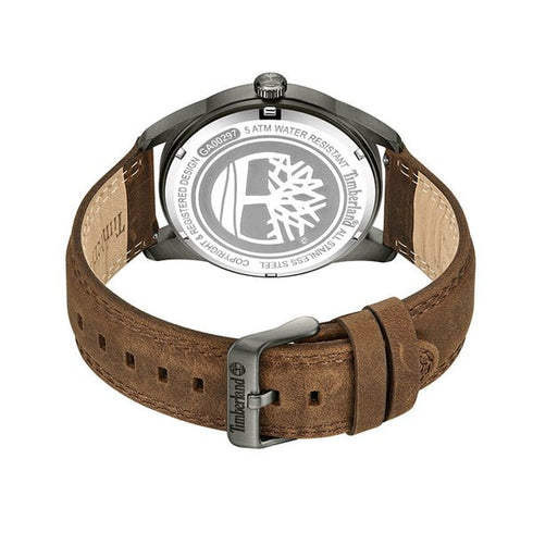 TIMBERLANDTimberland TDWGA0029703 Northbridge Men's Watch – 45mm Grey Stainless Steel Case, Brown Leather Strap, Black Dial, 5 ATM Water ResistanceWATCHESEcecile