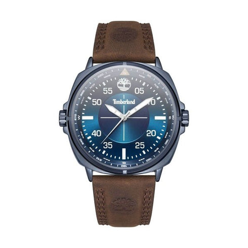 TIMBERLANDTimberland TDWGA2132001 Williston Watch – Blue Dial, Brown Leather Strap, 47mmWATCHESEcecile