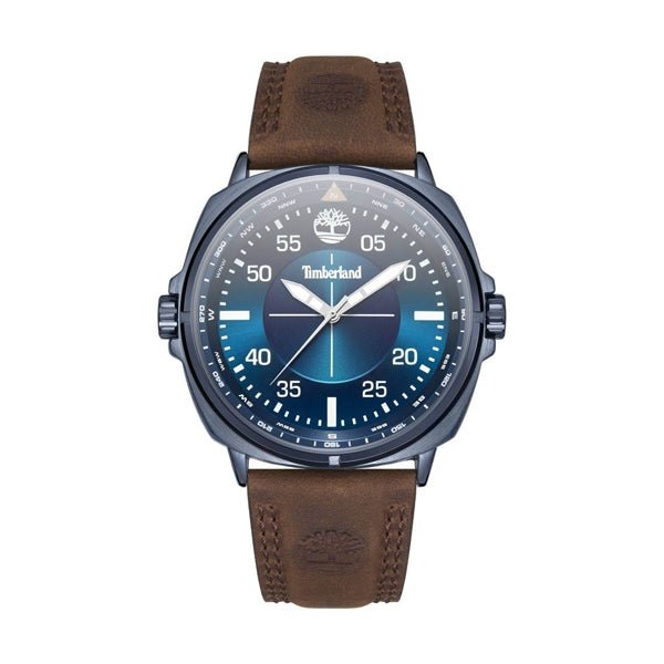 TIMBERLANDTimberland TDWGA2132001 Williston Watch – Blue Dial, Brown Leather Strap, 47mmWATCHESEcecile