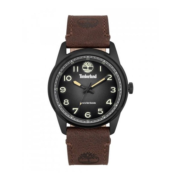 TIMBERLANDTimberland TDWGA2152104 Northbridge Men's Watch – 45mm Black Stainless Steel Case, Brown Leather Strap, Black Dial, Quartz Movement, 5 ATM Water ResistanceWATCHESEcecile