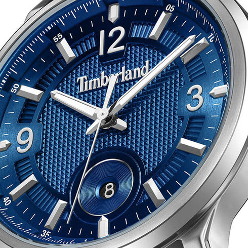 TIMBERLANDTimberland TDWGB0055903 Men's Watch – Gray Stainless Steel Case, Blue Dial, Brown Leather StrapWATCHESEcecile
