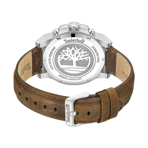 TIMBERLANDTimberland TDWGB0056001 Fast Strike Men's Chronograph Watch – 46mm Stainless Steel Case, Green Dial, Brown Leather Strap, 5 ATM Water ResistanceWATCHESEcecile