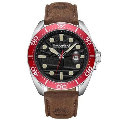 TIMBERLANDTimberland Carrigan Men's Analog - Digital Quartz Watch TDWGB2230602 – Silver Case, Brown Leather StrapWATCHESEcecile