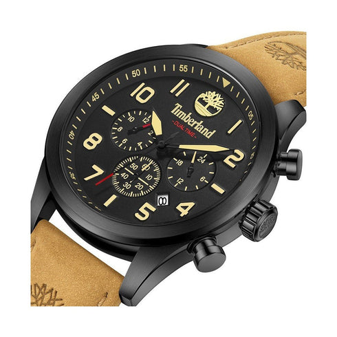 TIMBERLANDTimberland Ashmont TDWGF0009701 Men's Chronograph Watch – Black Dial, Brown LeatherWATCHESEcecile