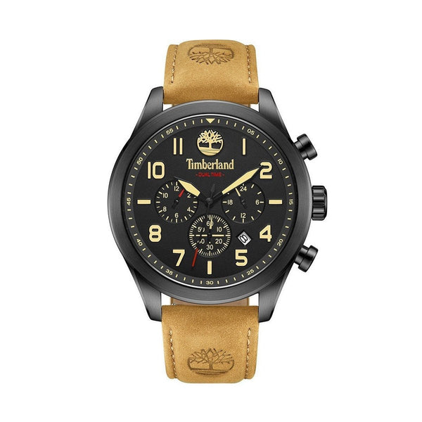 TIMBERLANDTimberland Ashmont TDWGF0009701 Men's Chronograph Watch – Black Dial, Brown LeatherWATCHESEcecile