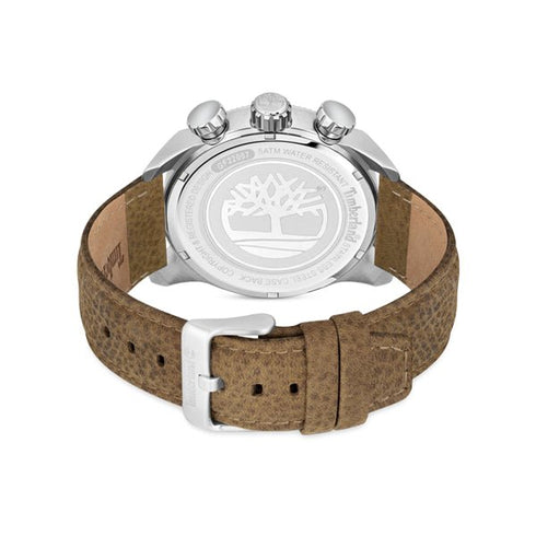 TIMBERLANDTimberland Hadlock TDWGF2200704 Men's 46mm Black Dial Quartz Watch, Brown Leather StrapWATCHESEcecile