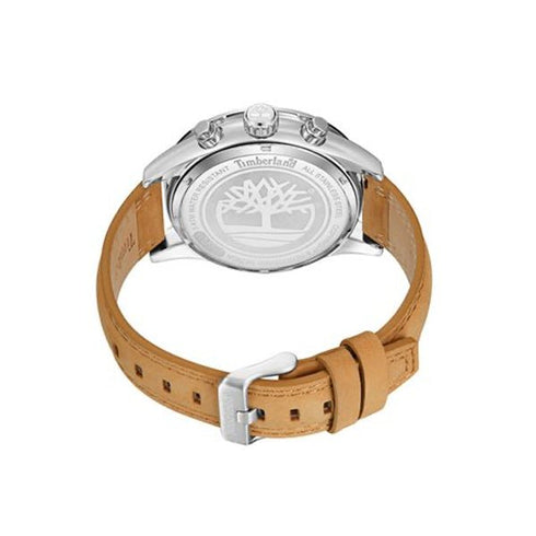 TIMBERLANDTimberland Hooksett TDWGF2201002 Men's 46mm Black Dial Quartz Watch, Brown Leather StrapWATCHESEcecile