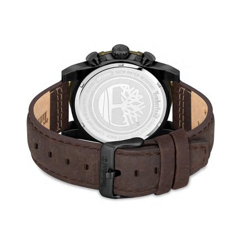 TIMBERLANDTimberland TDWGF2202001 Fitzwilliam Men's Watch – 45mm Brown Stainless Steel Case, Khaki Dial, Brown Leather Strap, Quartz Movement, 5 ATM Water ResistanceWATCHESEcecile