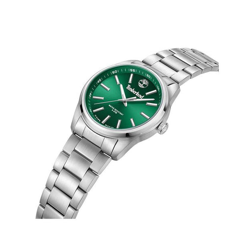 TIMBERLANDTimberland Northbridge Men's Watch TDWGG0010806 – Silver - Tone Case, Green Dial, Stainless Steel BraceletWATCHESEcecile