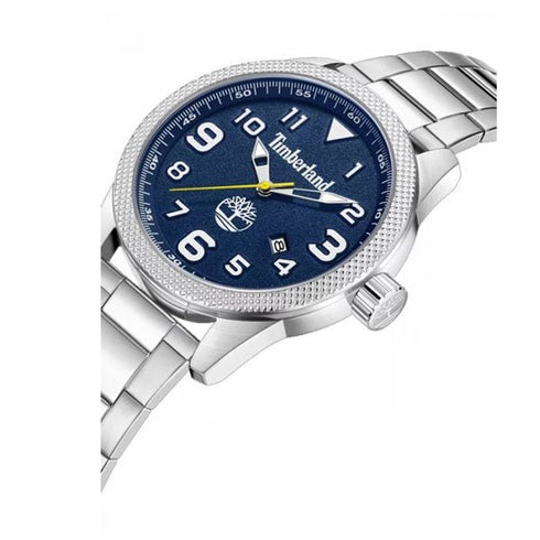 TIMBERLANDTimberland TDWGG2132301 Men's Watch – 48mm Silver Stainless Steel Case, Blue Dial, Quartz Movement, 5 ATM Water ResistanceWATCHESEcecile