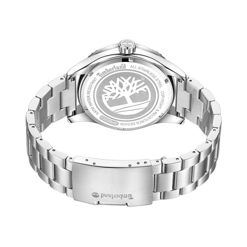 TIMBERLANDTimberland Ashmont TDWGH0010504 Men's 46mm Blue Dial Quartz Watch – Silver Stainless Steel BraceletWATCHESEcecile