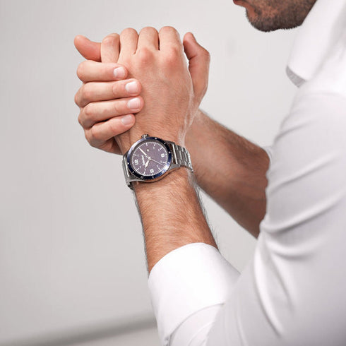 TIMBERLANDTimberland Ashmont TDWGH0010504 Men's 46mm Blue Dial Quartz Watch – Silver Stainless Steel BraceletWATCHESEcecile