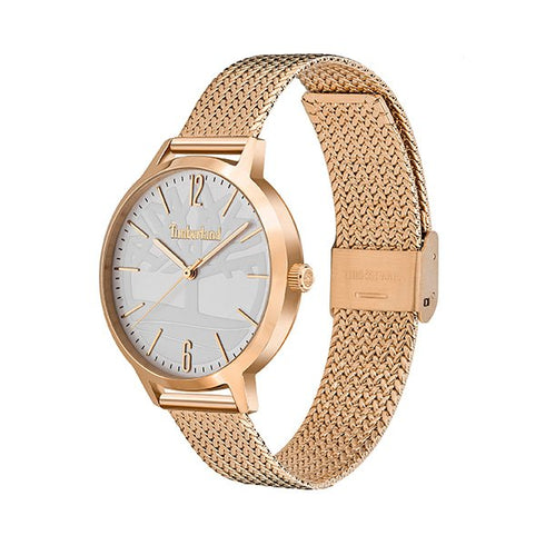 TIMBERLANDTimberland Cranmore Women's Watch Set TDWLG2001451 – Rose Gold - Tone Stainless Steel Case and Mesh Bracelet, White Dial, Matching Bracelet IncludedWATCHESEcecile