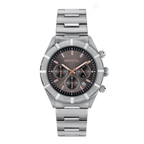 BREILBreil B12H TW2023 Men's Chronograph – Grey Sunray Dial, Rose Gold Accents, 42mm SteelWATCHESEcecile
