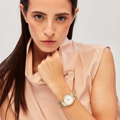 BREILBreil Dozen TW2086 Women's Watch – White Sunray Dial, Two - Tone Steel, 32mmWATCHESEcecile