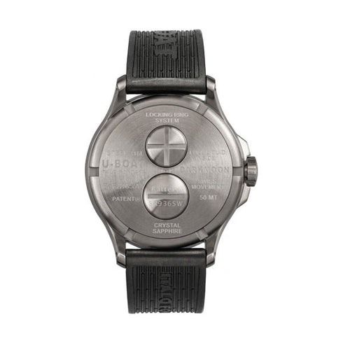 U - BOATU - Boat Darkmoon 8465/B 44mm Watch – Red Sapphire Glass, Oil - Filled Dial, Swiss QuartzWATCHESEcecile