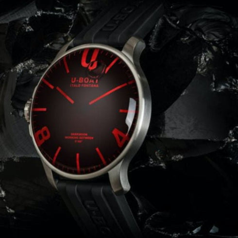 U - BOATU - Boat Darkmoon 8465/B 44mm Watch – Red Sapphire Glass, Oil - Filled Dial, Swiss QuartzWATCHESEcecile
