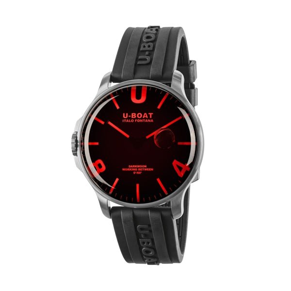 U - BOATU - Boat Darkmoon 8465/B 44mm Watch – Red Sapphire Glass, Oil - Filled Dial, Swiss QuartzWATCHESEcecile