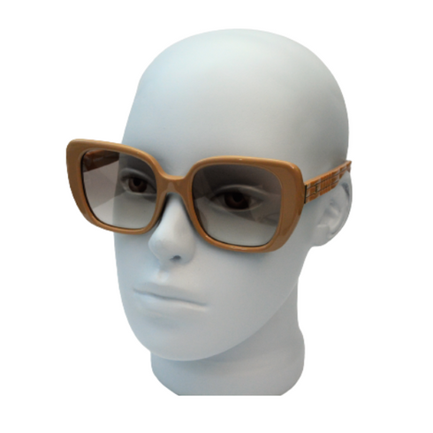 Lunettes de soleil Burberry Helena BE4371 3990/13 pour femme - monture beige, verres dégradés marron