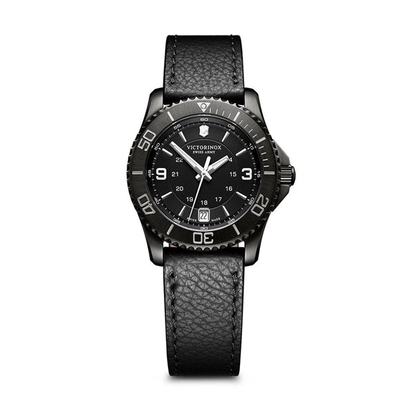 VICTORINOXVictorinox Maverick Black Edition Women's Watch - Black Dial, Black Leather Strap (Model V241788)WATCHESEcecile