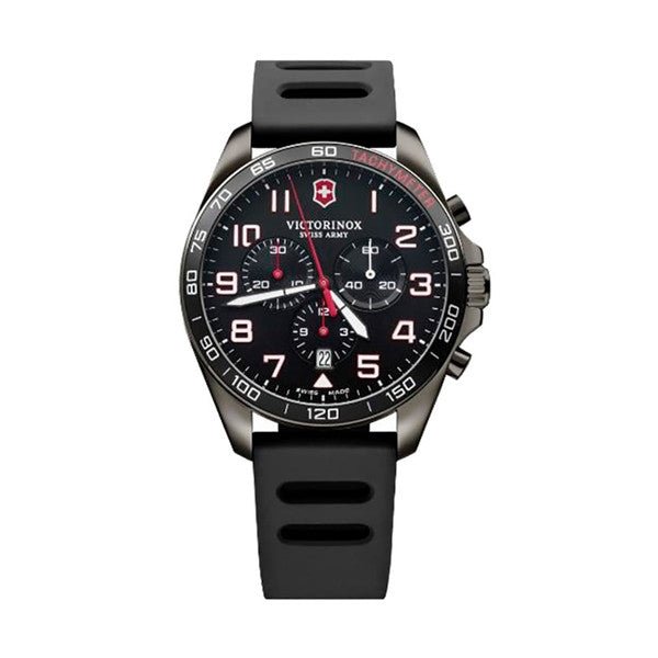 VICTORINOXVictorinox Fieldforce Sport Chrono Men's Watch V241889 – Black Dial, Black Rubber StrapWATCHESEcecile