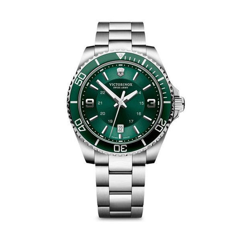 VICTORINOXVictorinox Maverick Men's Watch V241934 – Green Dial, Stainless Steel BraceletWATCHESEcecile