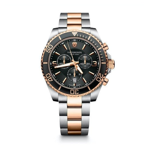 VICTORINOXVictorinox Maverick Chronograph Men's Watch V241952 – Black Dial, Two - Tone BraceletWATCHESEcecile