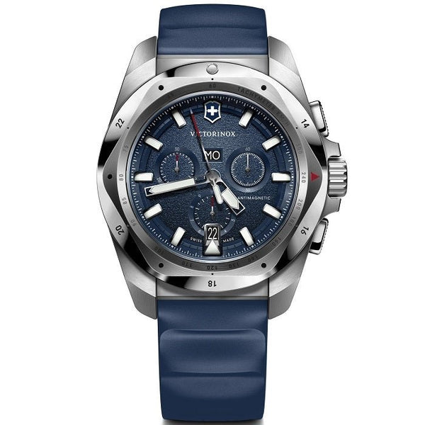 VICTORINOXVictorinox I.N.O.X. Chrono Men's Watch V241984 – Blue Dial, Blue Rubber StrapWATCHESEcecile