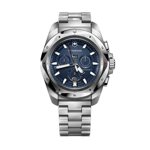 VICTORINOXVictorinox I.N.O.X. Chrono Men's Watch V241985 – Blue Dial, Stainless Steel BraceletWATCHESEcecile