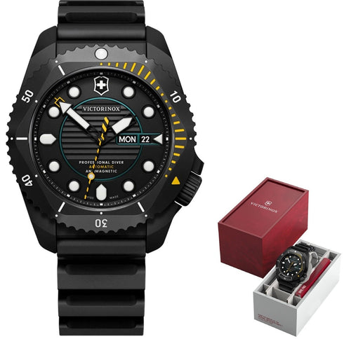 VICTORINOXVictorinox Dive Pro Automatic Men's Watch V241997 – Black Dial, Black Rubber StrapWATCHESEcecile