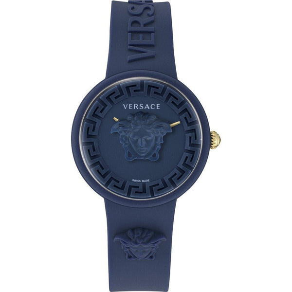 VERSACEVersace Medusa Pop VE6G00623 Unisex Watch - Blue Plastic Case, Blue Silicone Strap, 39mmWATCHESEcecile